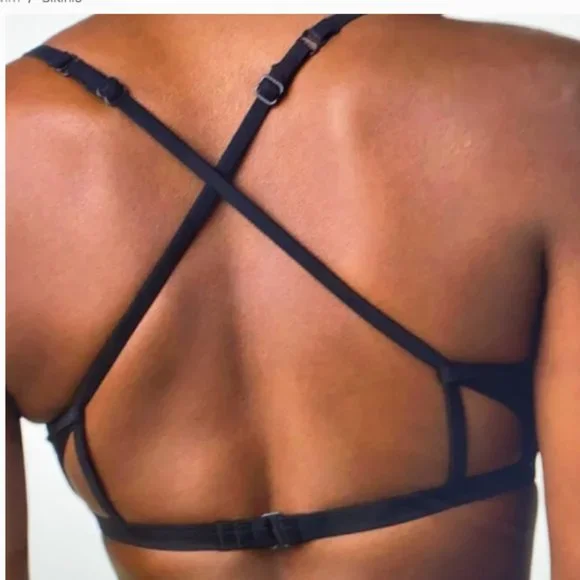 Prana Lurisia Solid Black Bikini Top XL NWT - Picture 3 of 7